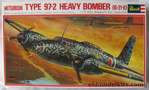 Revell 1/72 Mitsubishi Type 97-2 Bomber (Ki-21-II) Sally, H169-800 plastic model kit